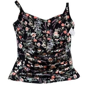 NWT Azura Rome Twist Minimizer Underwire Tankini Top sz 16 DD/E